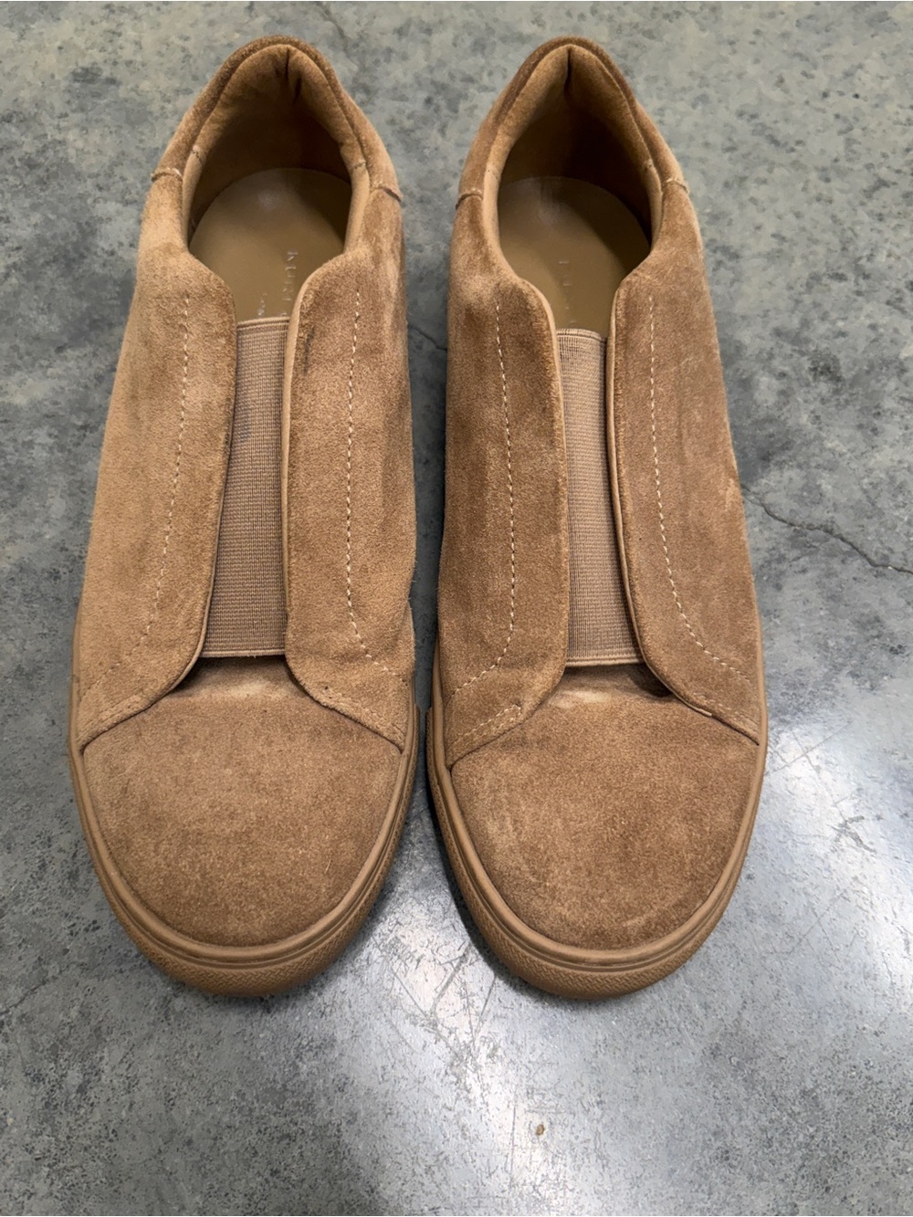Kurt Geiger London Men’s Tan Suede Slip On Sneaker Casual Shoes Size EU 43 US 10